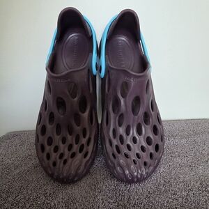 Merrell Purple and Blue Perforated Clogs